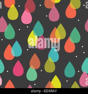 Seamless pattern with colorful drops Stock Vector