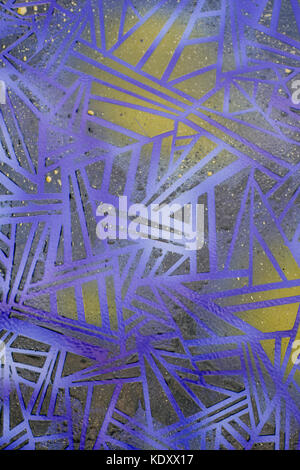 spray painted decorative panels Stock Photo