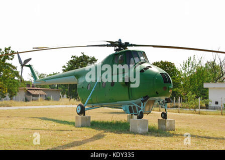 Cold War era Soviet made helicopter Stock Photo