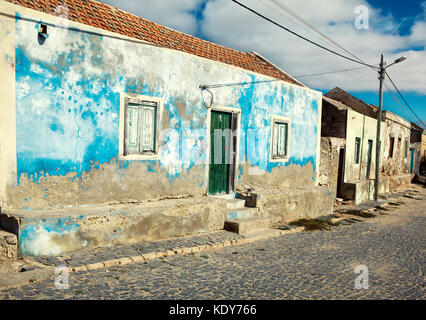 Scenic View of old buildings and villages on Cape Verde in Summer on a sunny day Stock Photo