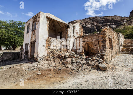 Scenic View of old buildings and villages on Cape Verde in Summer on a sunny day Stock Photo