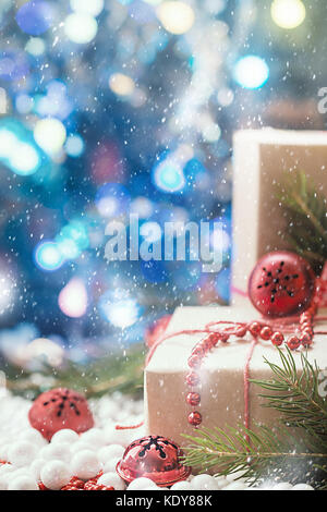 Small Handmade gift boxes Stock Photo