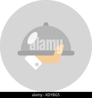 serving tray in hand vector illustration Stock Vector