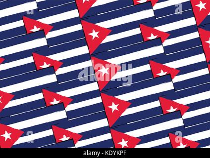 abstract CUBA flag or banner vector illustration Stock Vector