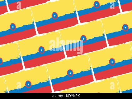 abstract COLOMBIA flag or banner vector illustration Stock Vector