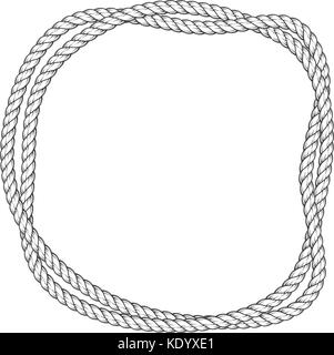 Twisted rope circle - round frame with knots Stock Vector Image & Art ...