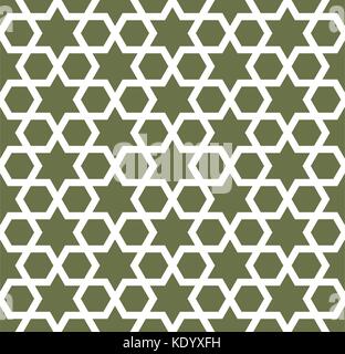 Seamless arabic ornament with stars pattern Stock Vector