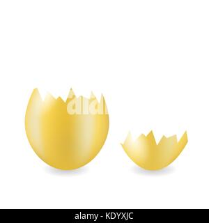 Brown Chicken Eggshell Stock Vector