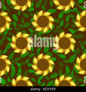 Spring Colored Flower Seamless Pattern Stock Vector