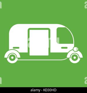 Thailand three wheel native taxi icon green Stock Vector