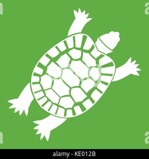 Turtle icon green Stock Vector