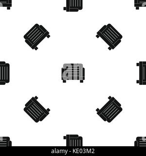 Armchair pattern seamless black Stock Vector
