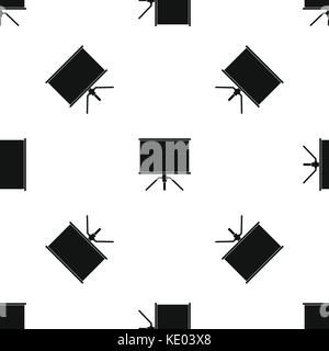Blank projection screen pattern seamless black Stock Vector