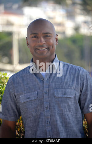 Cannes, France. 17th Oct, 2017. Antron Brown posing during a photocall on the occasion of the MipCom, International Film and Programme Market for Television, Video, Cable and Satellite, on 2017/10/17 in Cannes, France Credit: Andia/Alamy Live News