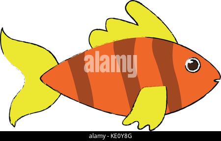 Cute fish cartoon Stock Vector