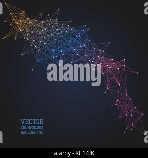 Network abstract polygonal background Stock Vector