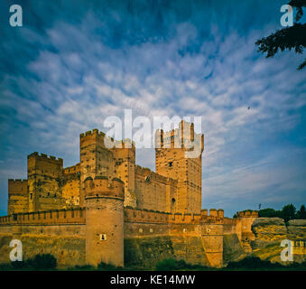 Medina del Campo, Valladolid Province, Castile and León, Spain.  La Mota castle.  Castillo de la Mota. Stock Photo