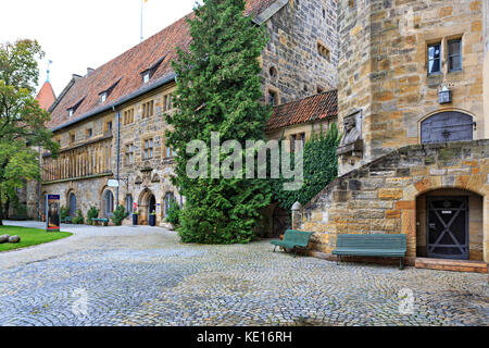 COBURG, GERMANY - CIRCA OCTOBER, 2017:  Inner courtyard of Veste Coburg, a castle in Coburg, Bavaria, Germany Stock Photo