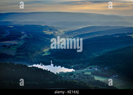Air view of rural lansdscape near Coburg in Germany Stock Photo