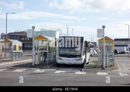 Stornoway Bus Station,  Isle of Lewis, Western Isles, Outer Hebrides, Scotland, United Kingdom Stock Photo