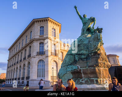 MARSEILLE, FRANCE - AUGUST 07, 2017: Sailors Monument and Palais du Pharo in Marseille, France. Stock Photo