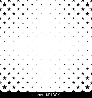 Monochrome star pattern - abstract vector background illustration from geometric shapes Stock Vector