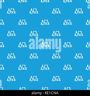 Magnifying glass searching pattern seamless blue Stock Vector