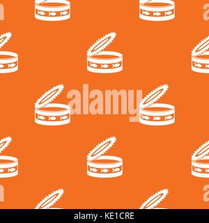 Canned food for cat pattern seamless Stock Vector