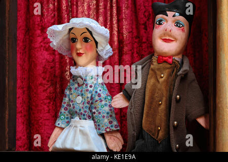 LYON, FRANCE, September 27, 2015 : Guignol is the main character in a puppet show which has come to bear his name (Theater of Guignol). It represents  Stock Photo