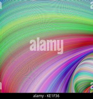 Colorful psychedelic striped fractal background Stock Vector