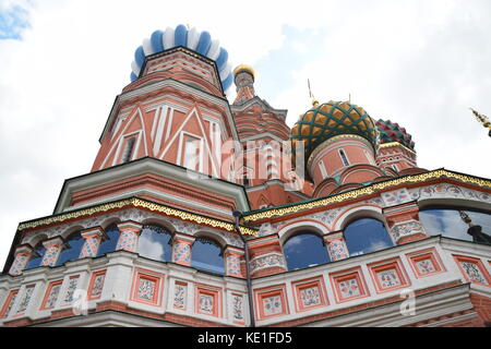 St. Basil's, this legendary building -The Cathedral of the Intercession of the Virgin by the Moat- was ordered by Ivan the Terrible to mark the 1552 Stock Photo