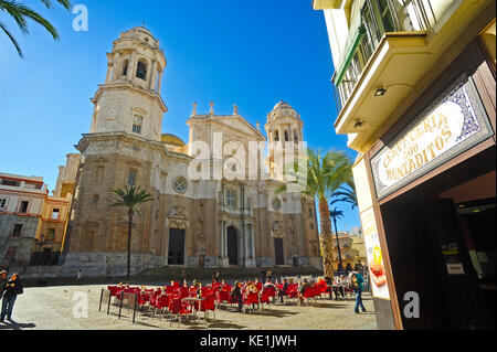 Plaza de la Catedral, Cadiz, Andalusia, Spain Stock Photo