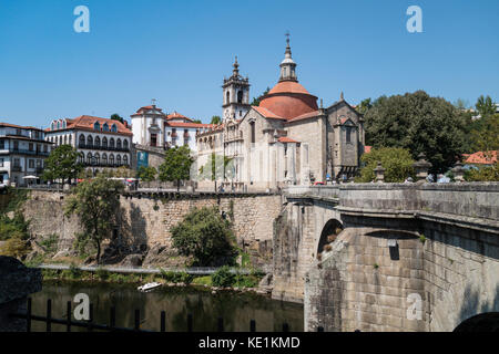 The Ponte São Gonçalo - bridge in Amarante crossing the Tamega river, Portugal Stock Photo