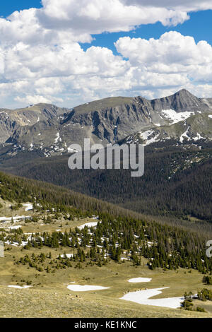 Rocky Mountain Vista, Rocky Mountain National Park, Colorado, USA Stock Photo