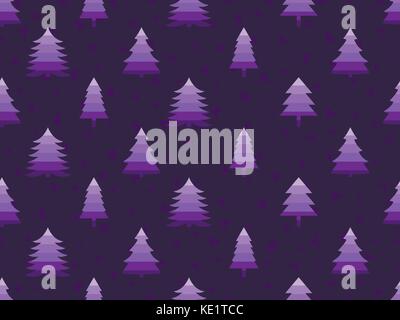 Christmas tree seamless pattern retro style. Vector illustration Stock Vector