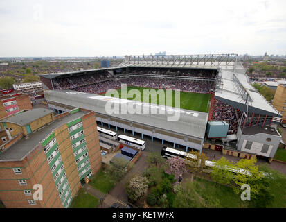 7 May 2016.  General views of the Boleyn Ground, Upton Park, home of West Ham United Football Club during the final Saturday home game v Swansea City.