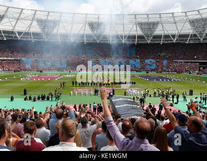 7 August 2016.  General views of the London Stadium, home of West Ham United Football Club during the opening of the stadium match between West Ham Un Stock Photo