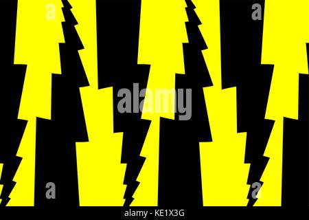 Lightning bolt - abstract geometric vector pattern - black and yellow, Thunder abstract background , Stock Vector
