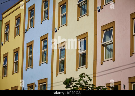 Bellevue Terrace terraced Victorian housing on steep streets at Totterdown  an inner suburb just outside Bristol city centre Stock Photo