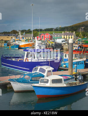Colourful boats in Dingle Harbour, County Kerry, Ireland Stock Photo