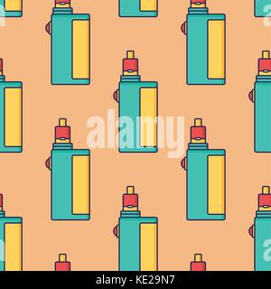 seamless pattern electronic cigarette vaporizer vector art Stock Vector