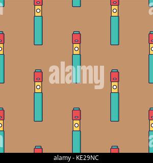 seamless pattern electronic cigarette vaporizer vector art Stock Vector