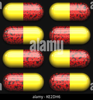 Colorful pills closeup view Stock Photo