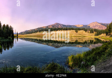 August 22, 2017 - Trout Lake located in Yellowstone National Park Stock Photo