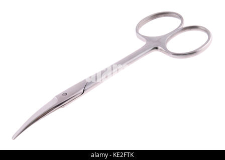 Metal scissors isolated on white Stock Photo