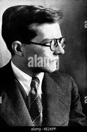 Dmitri Shostakovich - portrait of the Russian composer, 1937. 25 September 1906 - 9 August 1975.  Schostakowitsch Stock Photo