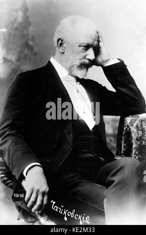 Pyotr Ilyich Tchaikovsky - portrait of the Russian composer towards the end of his life. 7 May 1840 - 6 November 1893. Stock Photo