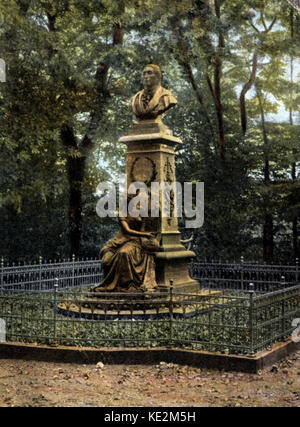 Carl Maria von Weber - memorial to the German composer and conductor in Eutin, Germany 18 November 1786 - 5 June 1826. Stock Photo