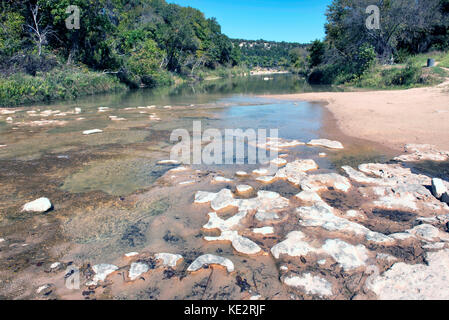 Dinosaur Valley State Park in Glen Rose,Texas showing Dino tracks over 100 million years old. Stock Photo