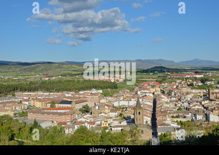 Ancient Spanish town Zangoza in Navarra Stock Photo
